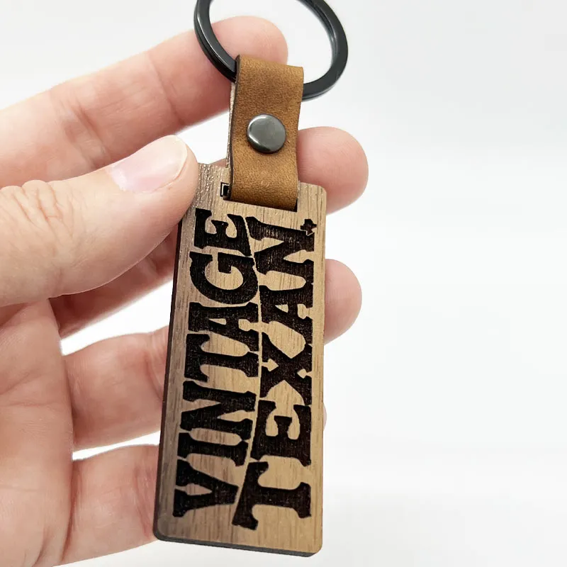 Vintage Texan Walnut Keychain