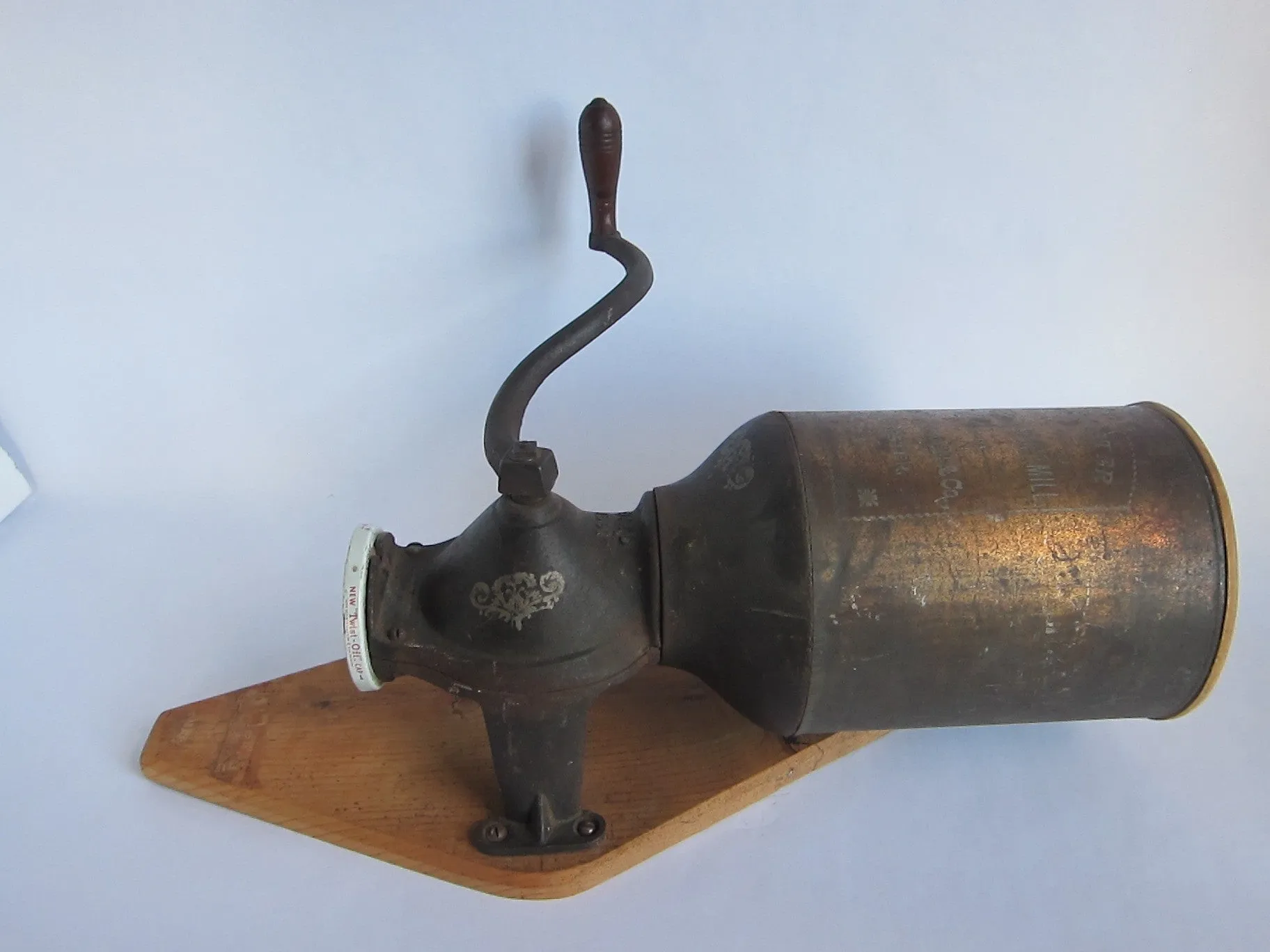 Vintage Wall Mounted Canister Coffee Grinder - PATD 1891