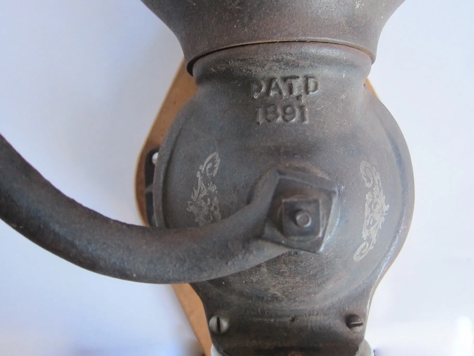 Vintage Wall Mounted Canister Coffee Grinder - PATD 1891