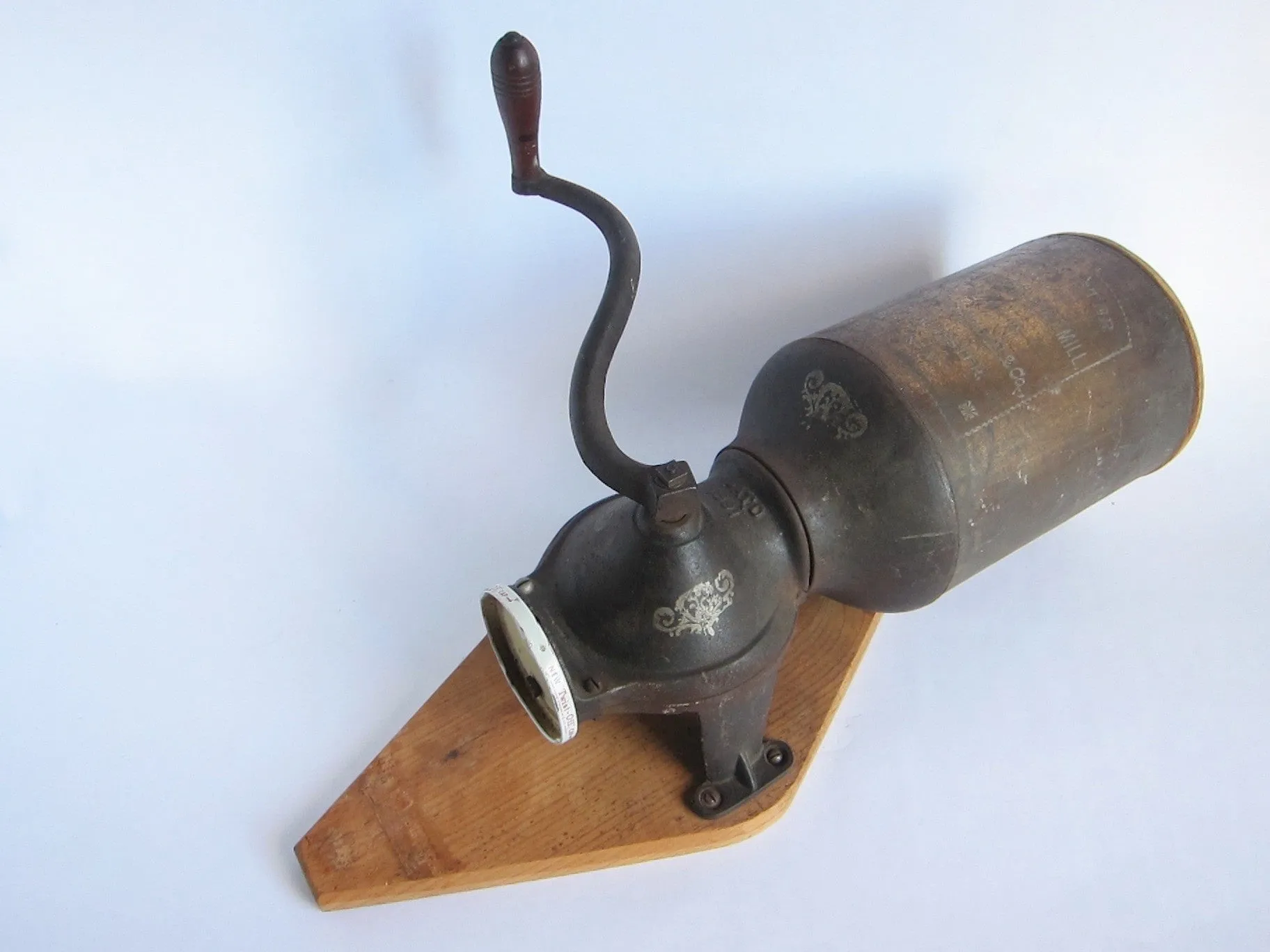 Vintage Wall Mounted Canister Coffee Grinder - PATD 1891