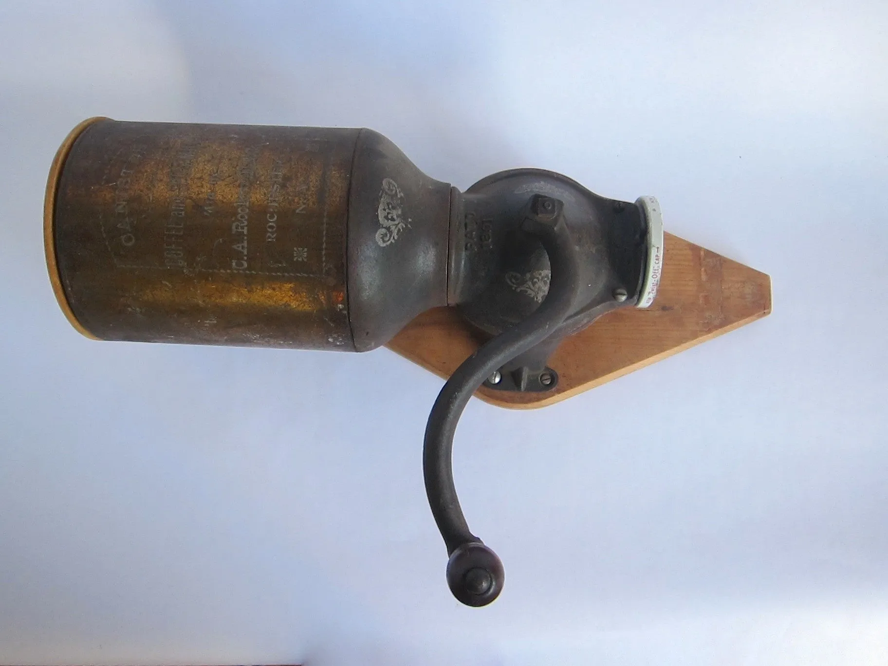 Vintage Wall Mounted Canister Coffee Grinder - PATD 1891