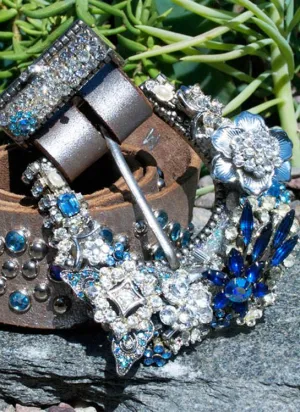 Vintage Western Belt & Buckle - Medium