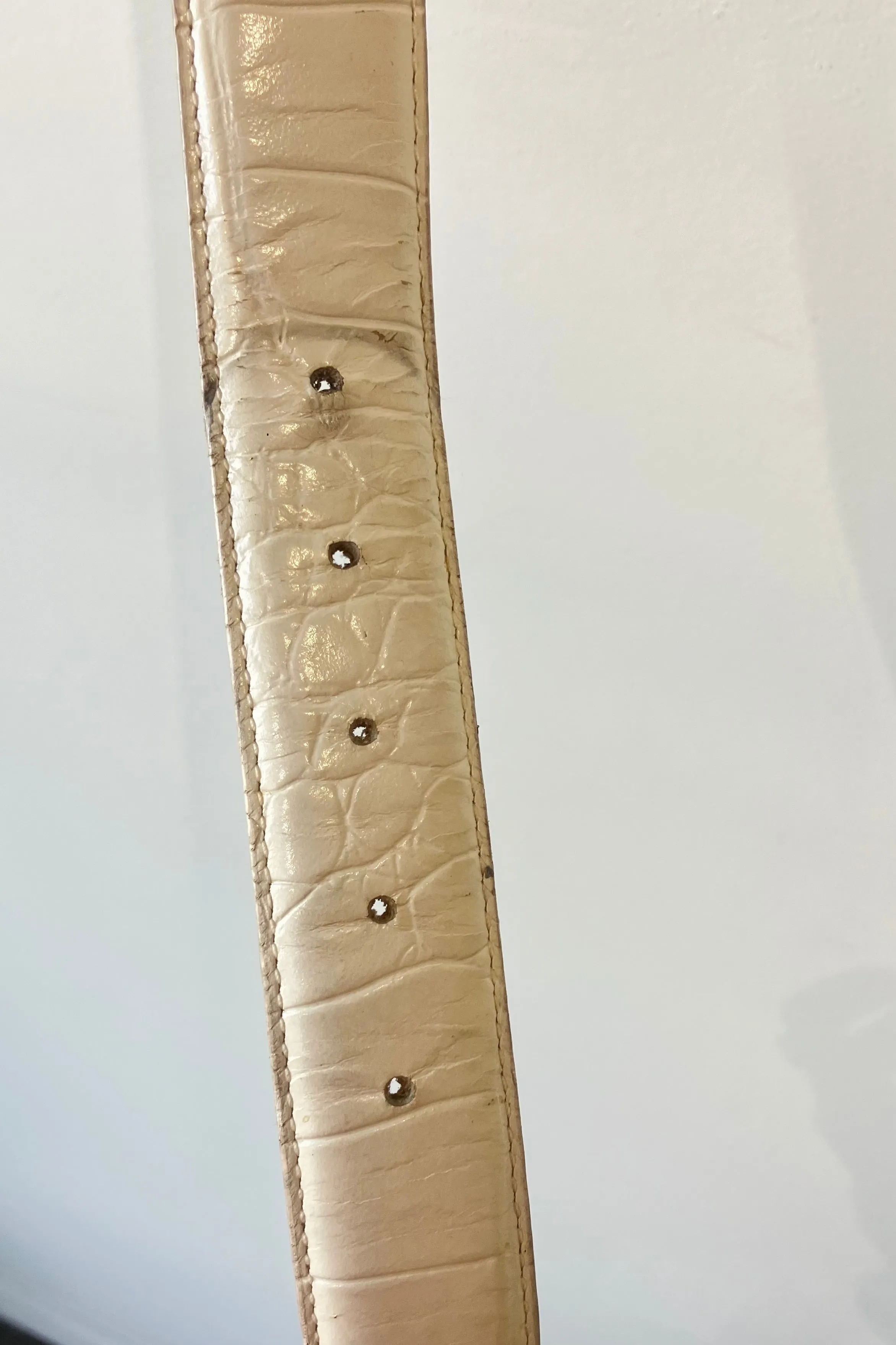 Vintage White Alligator Belt
