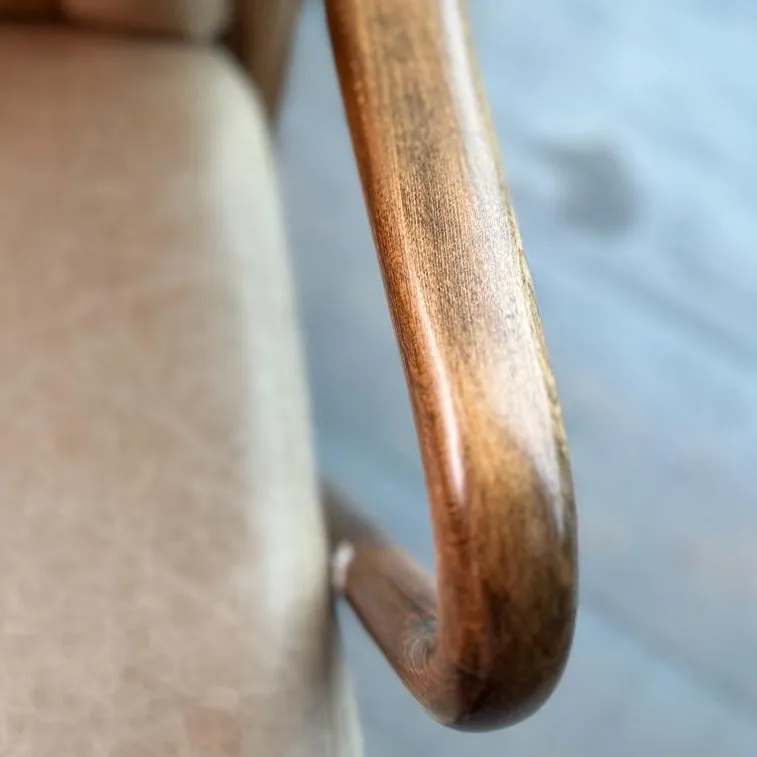 Vintage Wingback Leather Armchair - pair