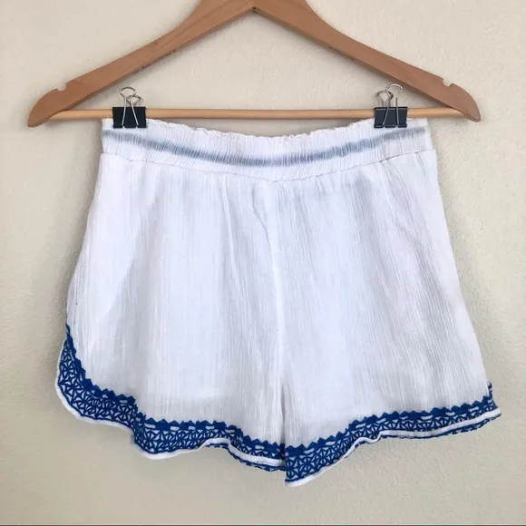 VITAMIN A x REVOLVE Capri Embroidered Shorts in Trade Winds White
