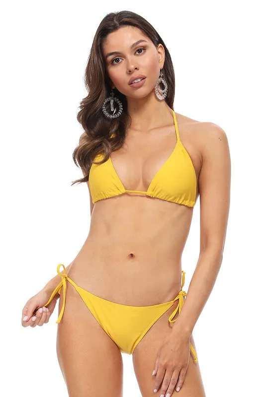 Vivian Triangle Bikini Set (multi size   colors avail)
