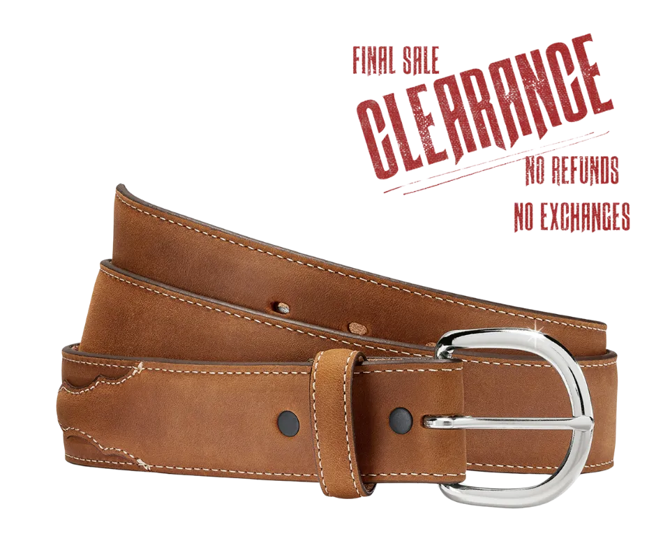 Western Classic Distressed Leather Belt by Justin