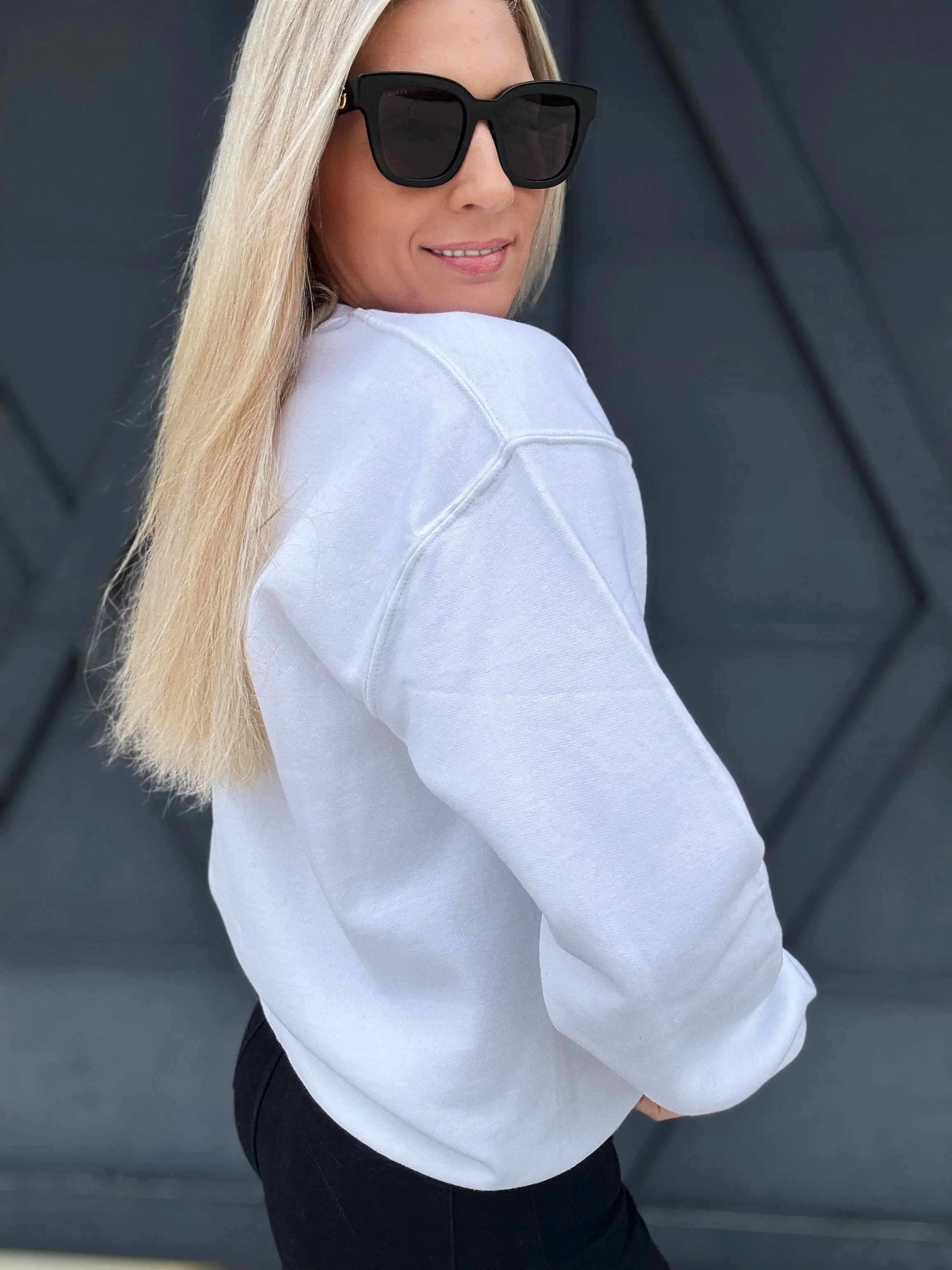 Western Rodeo Sweatshirt In White