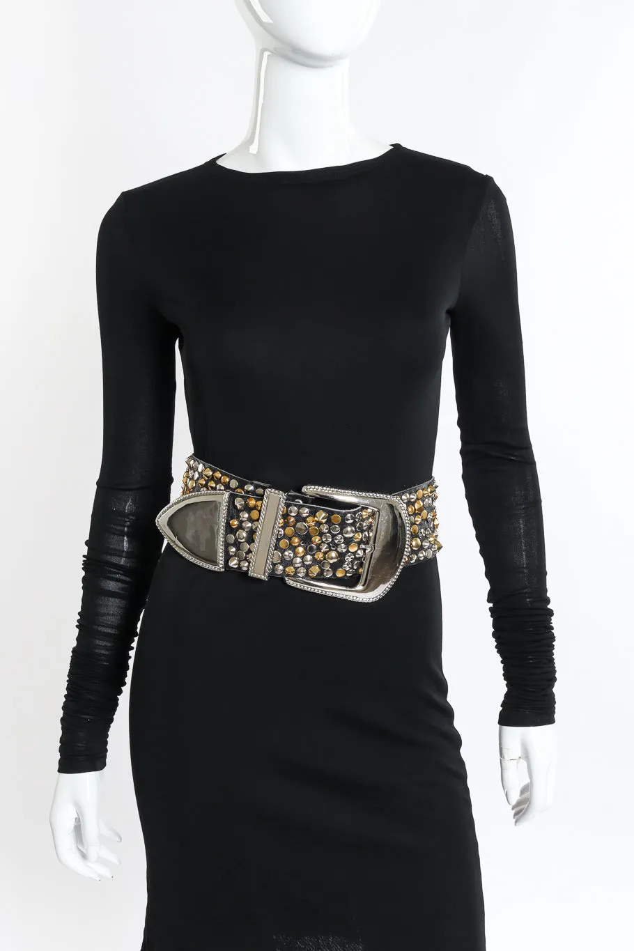 Wide Studded Belt