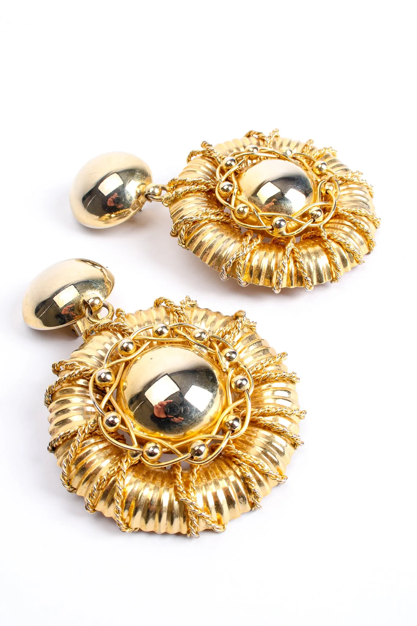 Wire Wrapped Dome Burst Earrings