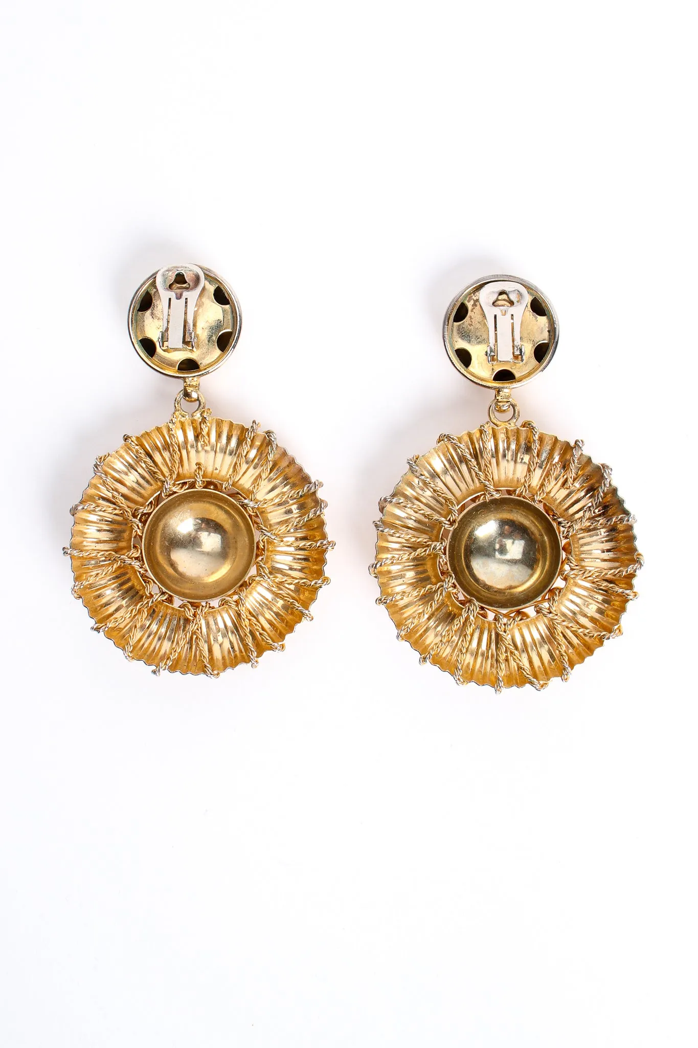 Wire Wrapped Dome Burst Earrings