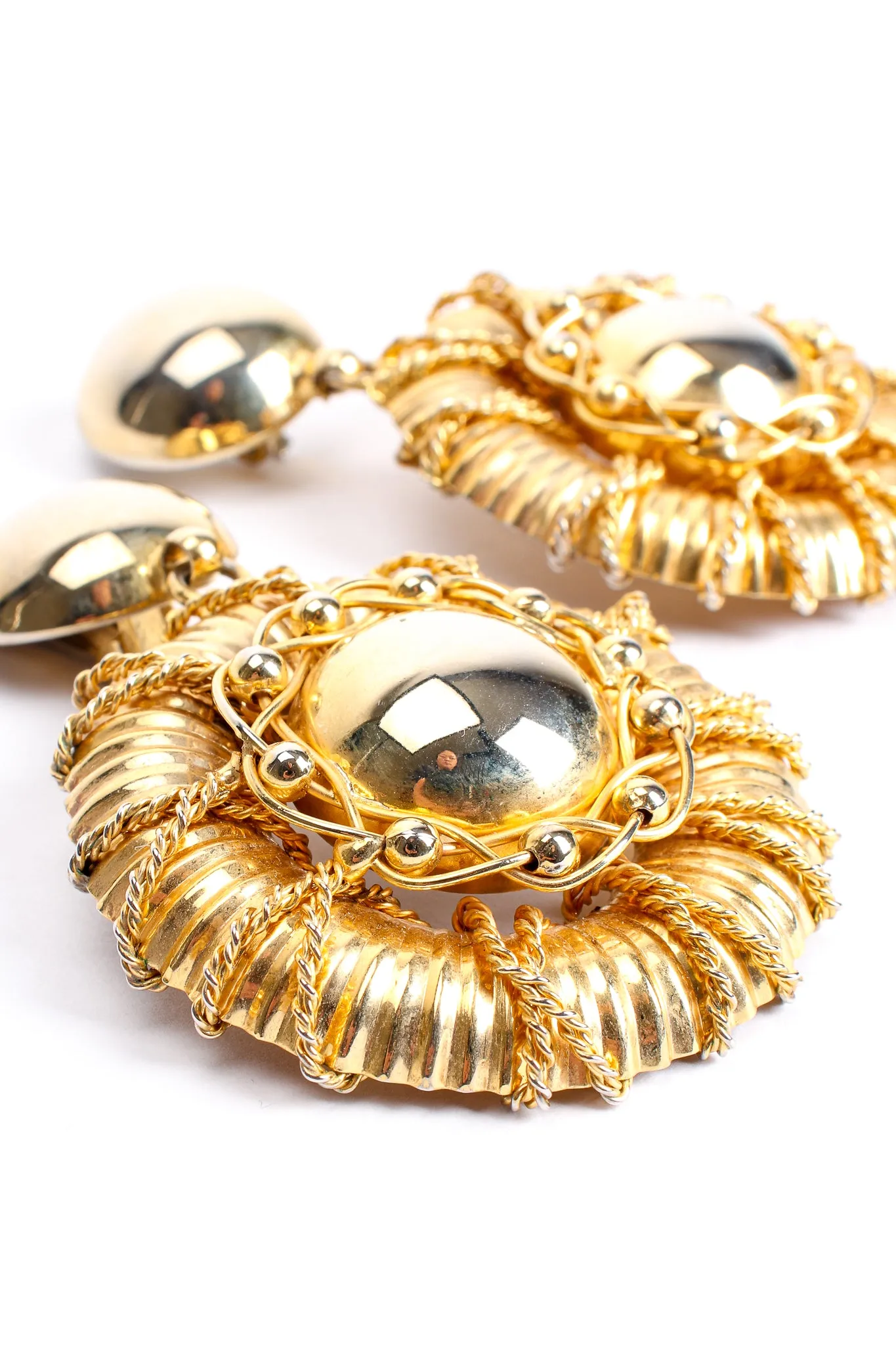 Wire Wrapped Dome Burst Earrings