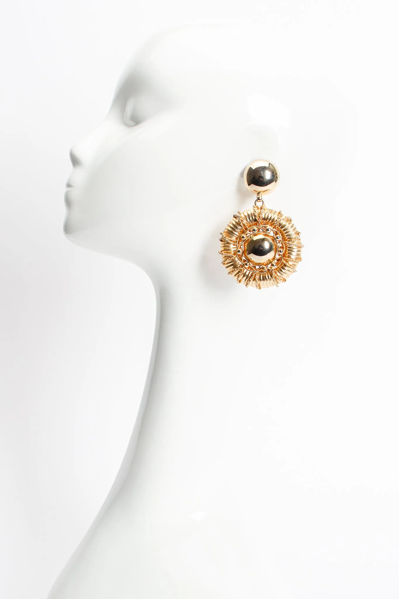 Wire Wrapped Dome Burst Earrings