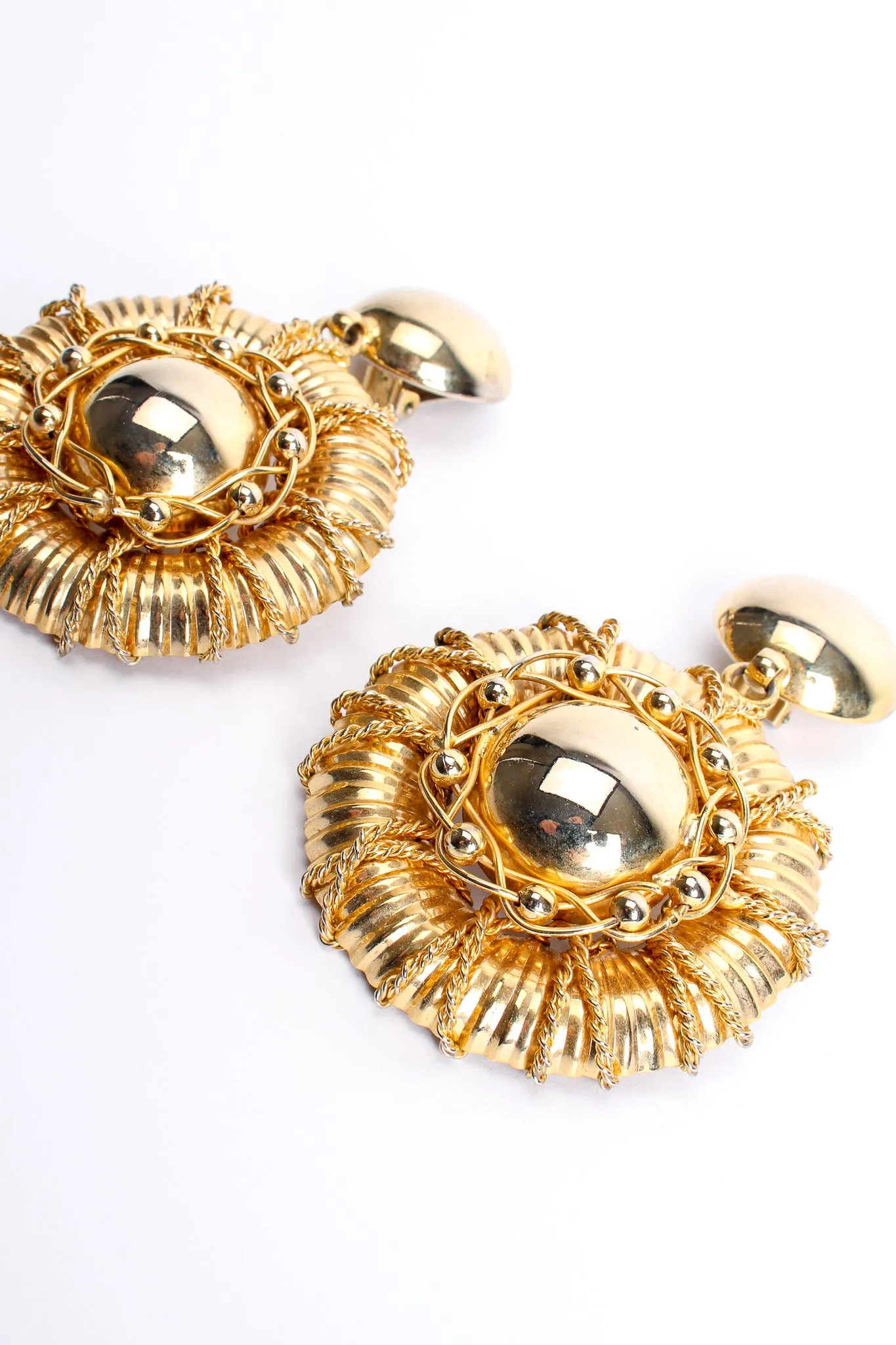 Wire Wrapped Dome Burst Earrings