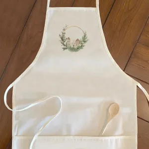 Wood Village Wreath - Women's Apron