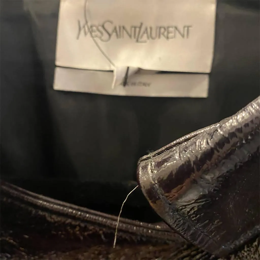 YVES SAINT LAURENT Patent Leather Jacket | Size 42