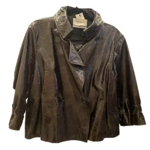 YVES SAINT LAURENT Patent Leather Jacket | Size 42