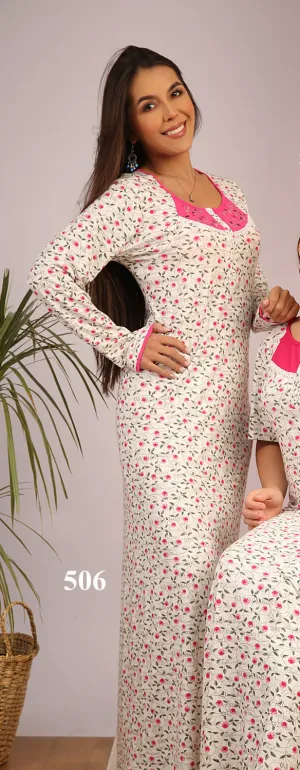 Zecotex Summer Printed Night Gown